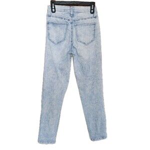 SO High Rise Mom Jeans Light Acid Wash Distressed Size 1 / 25